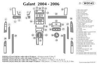 2004, 2005, 2006 Mitsubishi Galant Wood Dash Kits   B&I WD545A DCF   B&I Dash Kits