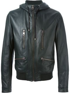 Dolce & Gabbana Hooded Leather Jacket   Spinnaker Sanremo