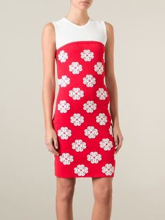 Alexander Mcqueen Embossed Cut Out Floral Jacquard Dress
