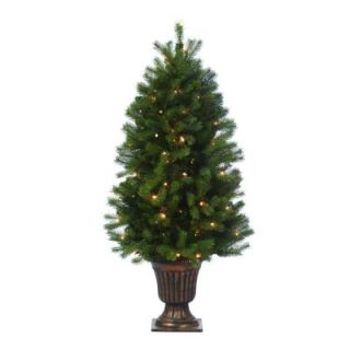 Martha Stewart Living 4 ft. Indoor Pre Lit Downswept Douglas Fir Artificial Christmas Entrance Tree 9318200610