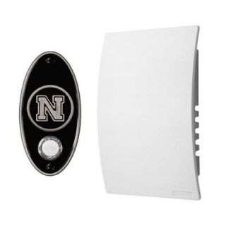 NuTone College Pride University of Nebraska Wireless Door Chime Push Button   Satin Nickel CP2NESN