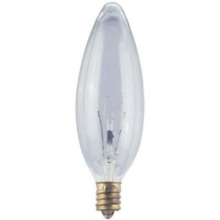 Globe Electric 40 Watt Incandescent B10 Clear Candelabra Base Chandelier Light Bulb (6 Pack) 03581