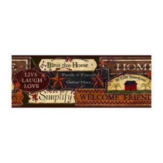 York Wallcoverings 9 in. Country Sign Border PC3976BD