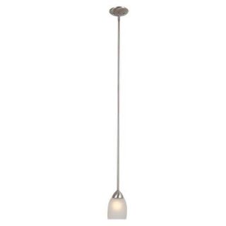 Globe Electric 1 Light Brushed Steel Portable Hanging Plug In Pendant with White Shade 64413