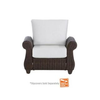 Hampton Bay Mill Valley Fully Woven Patio Lounge Chair with Cushion Insert (Slipcovers Sold Separately) 153 002 LC NF