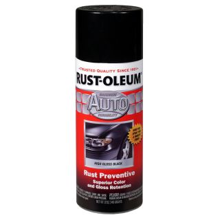 Rust Oleum Automotive Black Rust Resistant Enamel Spray Paint (Actual Net Contents 12 oz)