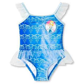 Disney® Princess Cinderella Toddler Girls 1 Piece Swimsuit   Blue