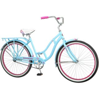 26" Schwinn Ladies Delmar Cruiser Bike, Light Blue & Pink