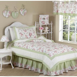 Sweet Jojo Designs Girls Rileys Roses Twin 4 piece Comforter Set