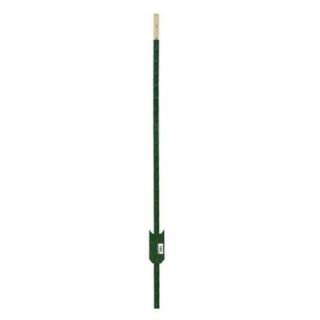 HDX 1.5 in. x 1.5 in. x 6 ft. Heavy Duty Steel Green Painted Fence T Post 901176HD