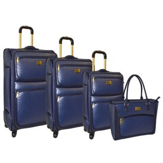 Adrienne Vittadini Croco 4 piece Spinner Luggage Set   17343984