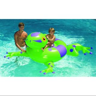Swimline 90623 Swimming Pool Kids Inflatable Giant Rideable Frog Float Toy 74"