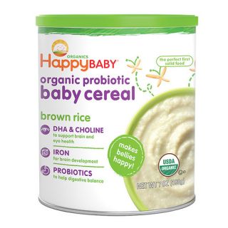 Happy Baby Organic Probiotic Baby Cereal Brown Rice