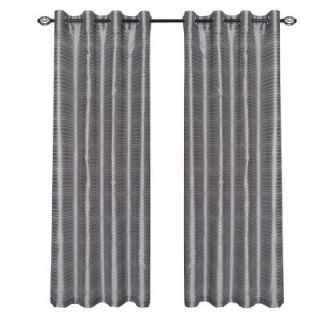 Lavish Home Grey Maggie Grommet Curtain Panel, 84 in. Length 63 84Q298 G