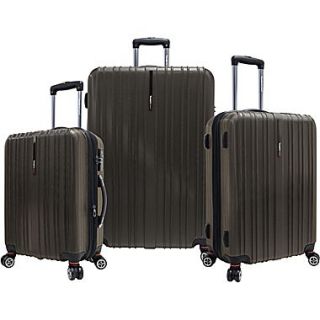 Travelers Choice TC5000 Tasmania 3 Piece Expandable Spinner Luggage Set, Dark Brown