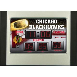 Chicago Blackhawks 6.5 in. x 9 in. Scoreboard Alarm Clock with Temperature 0128919
