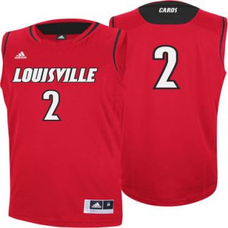 adidas Louisville Cardinals #2 Replica Basketball Jersey   Red 