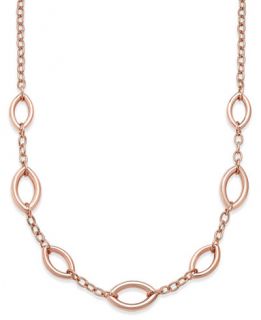 Charter Club Rose Gold Tone Navette Link Statement Necklace, Only at