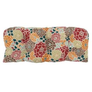 Hampton Bay Lois Floral Tufted Outdoor Bench Cushion DISCONTINUED 7426 01000300