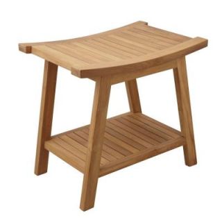 Barclay Products Slatted Teak Shower Seat with Shelf ISS225