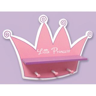 Trend Lab Pink Star Princess Tiara Shelf with 3 Peg Hooks