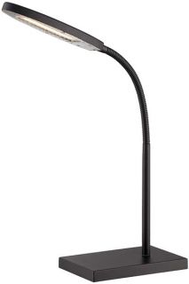 LS 22488BLK Black Kairi 1 Light LED Gooseneck Desk Lamp