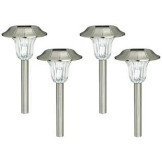 4 Pack Westinghouse Stainless Steel Solar Outdoor Garden Pathway LED Stake Light