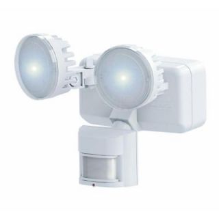Heath Zenith 180 Degree Outdoor White Solar LED Motion Sensing Security Light SL 7104 WH