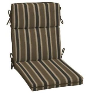 Hampton Bay Rea Stripe High Back Outdoor Chair Cushion FD04201A D9D1