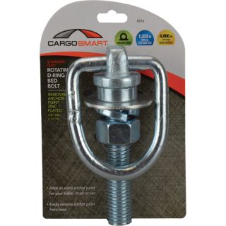 CargoSmart Bolt-On Standard-Duty Rotating D-Ring Bed Bolt — 5/8in. Dia.  Rope Rings