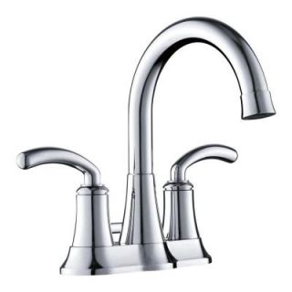 Yosemite Home Decor 4 in. Centerset 2 Handle Deck Mount Bathroom Faucet in Polished Chrome with Pop Up Drain YP5704 PC