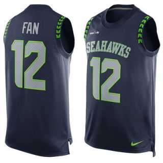 12th Fan Seattle Seahawks Nike Player Name & Number Tank Top   Navy