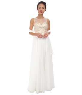 Faviana Glamour Chiffon Lace Bust Dress S7503 Ivory