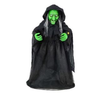 Home Accents Holiday 36 in. Animated Halloween Witch with Animated Moving Jaw 6330 36689