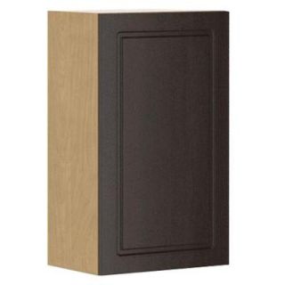 Fabritec Ready to Assemble 18x30x12.5 in. Bern Wall Cabinet in Maple Melamine and Door in Dark Brown W1830.M.BERNE