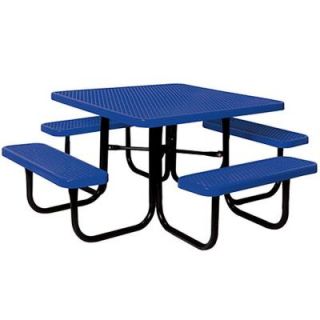Portable Blue Diamond Commercial Park Square Picnic Table LC5251 BLUE