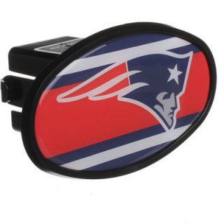 New England Patriots Stripe Oval Fixed 2 Hitch Cover