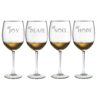 Joy Peace Noel Hope Wine Glass by Susquehanna Glass