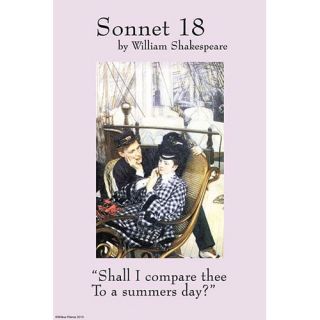Buyenlarge Sonnet 18; Last Evening by William Shakespeare Wall Art