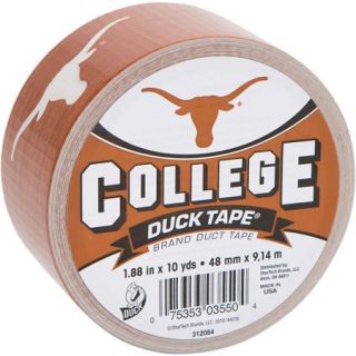 Duck Brand Duct Tape, College Logo Duck Tape, 1.88" x 10 yard, Univ. of Texas Longhorns