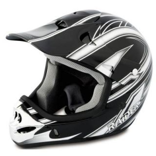 Raider Large Youth Silver MX 3 Helmet 24 383