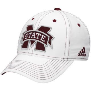 Mississippi State Bulldogs adidas Structured Flex Hat   White