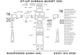 2011 Nissan Quest Wood Dash Kits   Sherwood Innovations 2537 R   Sherwood Innovations Dash Kits