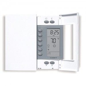 Cadet TH106 Thermostat, Single Pole Digital Electronic Programmable Thermostat   White