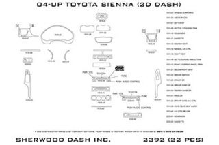 2010 Toyota Sienna Wood Dash Kits   Sherwood Innovations 2392 R   Sherwood Innovations Dash Kits