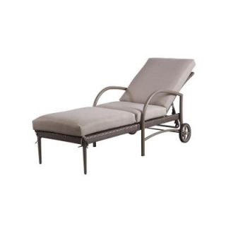 Hampton Bay Posada Patio Chaise Lounge with Gray Cushion 153 120 CL