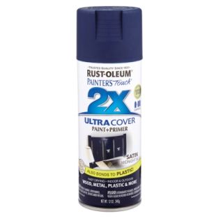 Rust Oleum Ultra Cover 2X 12 oz Spray Paint Satin Blue   Spray Paint