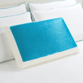 Comfort Memories Blue Wave Memory Foam and Gel Bed Pillow   14319190