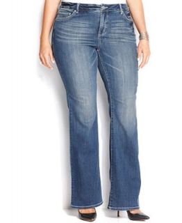 INC International Concepts Plus Size Slim Tech Fit Bootcut Jeans