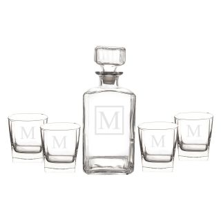 Cathys Concepts Personalized 5 Piece Decanter Set   Decanters